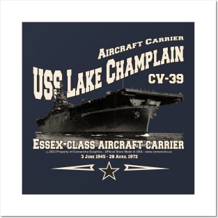 USS LAKE CHAMPLAIN CV-39 aircraft carrier veterans Posters and Art